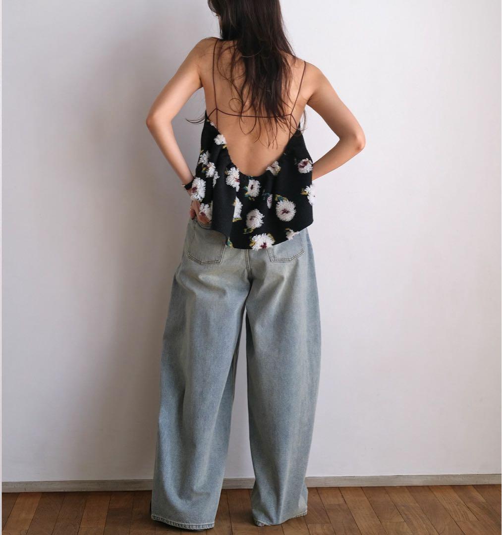 【2度着用】AKTE ボアキャミソール 花柄 フラワー