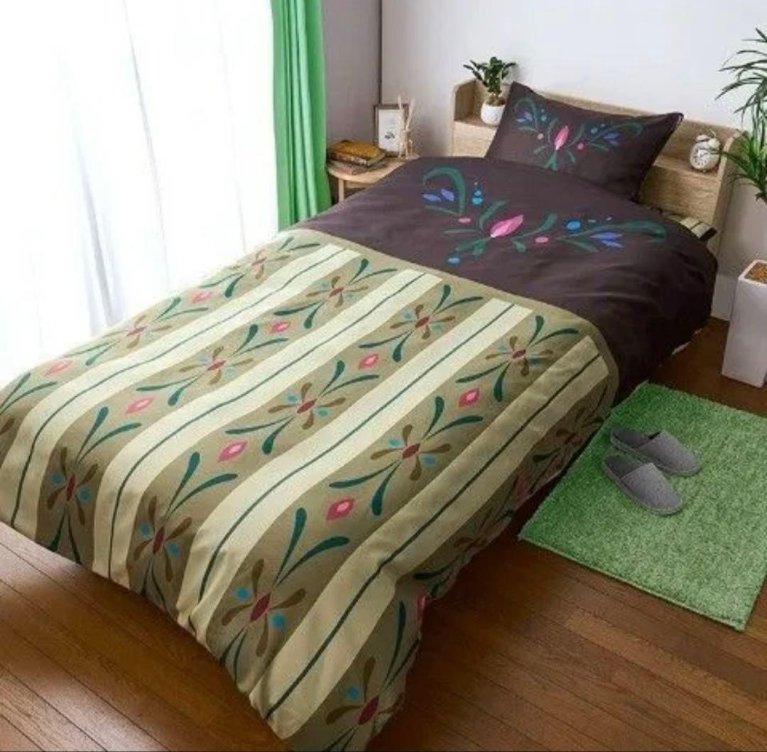 ディズニー　アナと雪の女王　掛け布団カバー、枕カバー、敷パッド3点セット