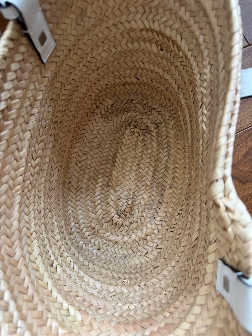 LOEWE かごバッグ ストロー レザー