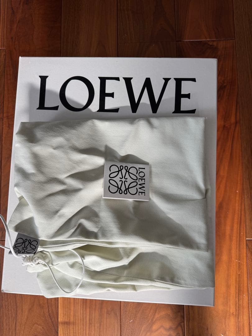 LOEWE かごバッグ ストロー レザー