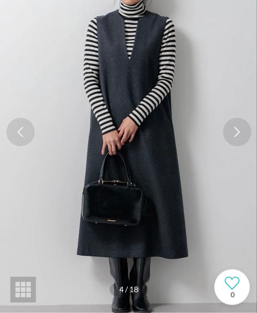 23区 2024AW ウールミルドジャージー ジャンスカ38 美品