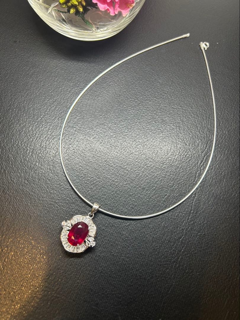 t*a様 天然ルビーサファイアエメラルドリング＆ネックレスセット　サイズ限定16