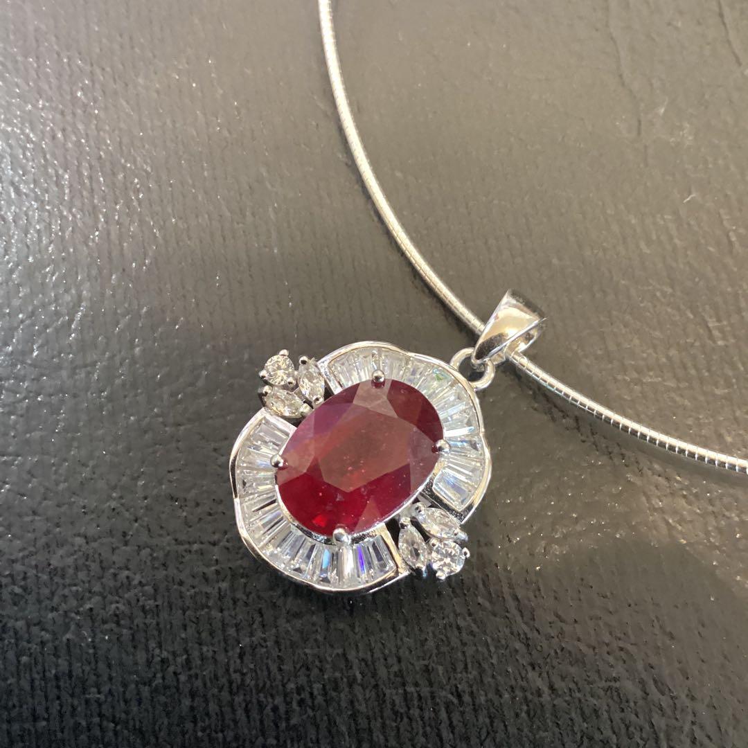 t*a様 天然ルビーサファイアエメラルドリング＆ネックレスセット　サイズ限定16