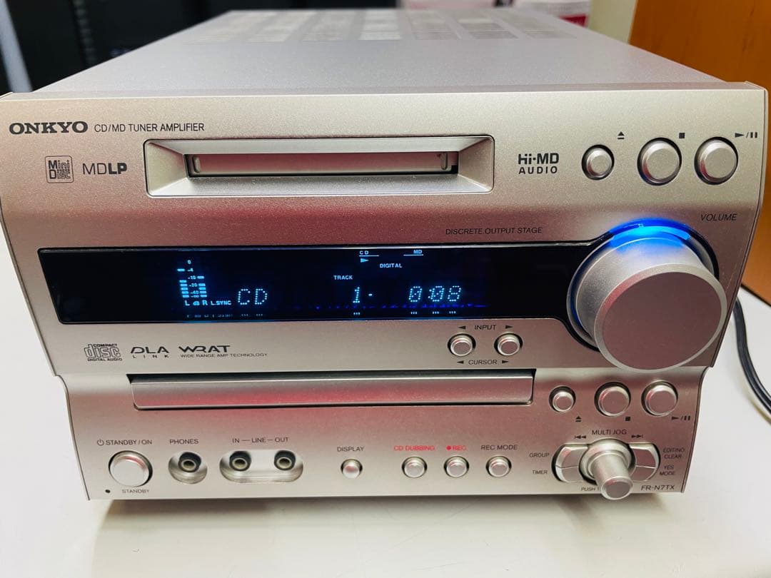 ①現状品ONKYOオンキョーFR-N7TX CD/MDチューナーアンプシステム