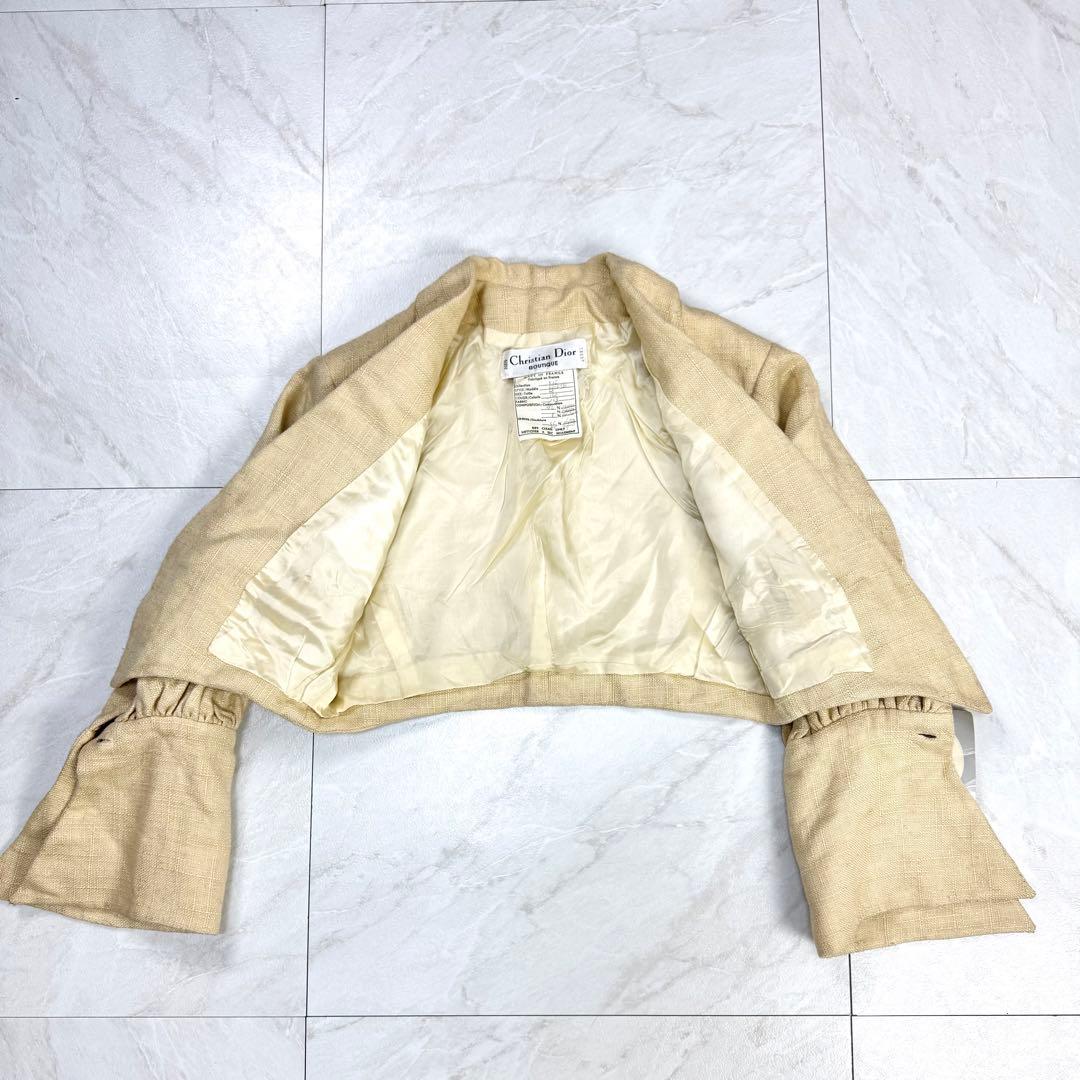 タグ付き 未使用品 ディオール ガリアーノ期 変形 クロップド テーラード 40