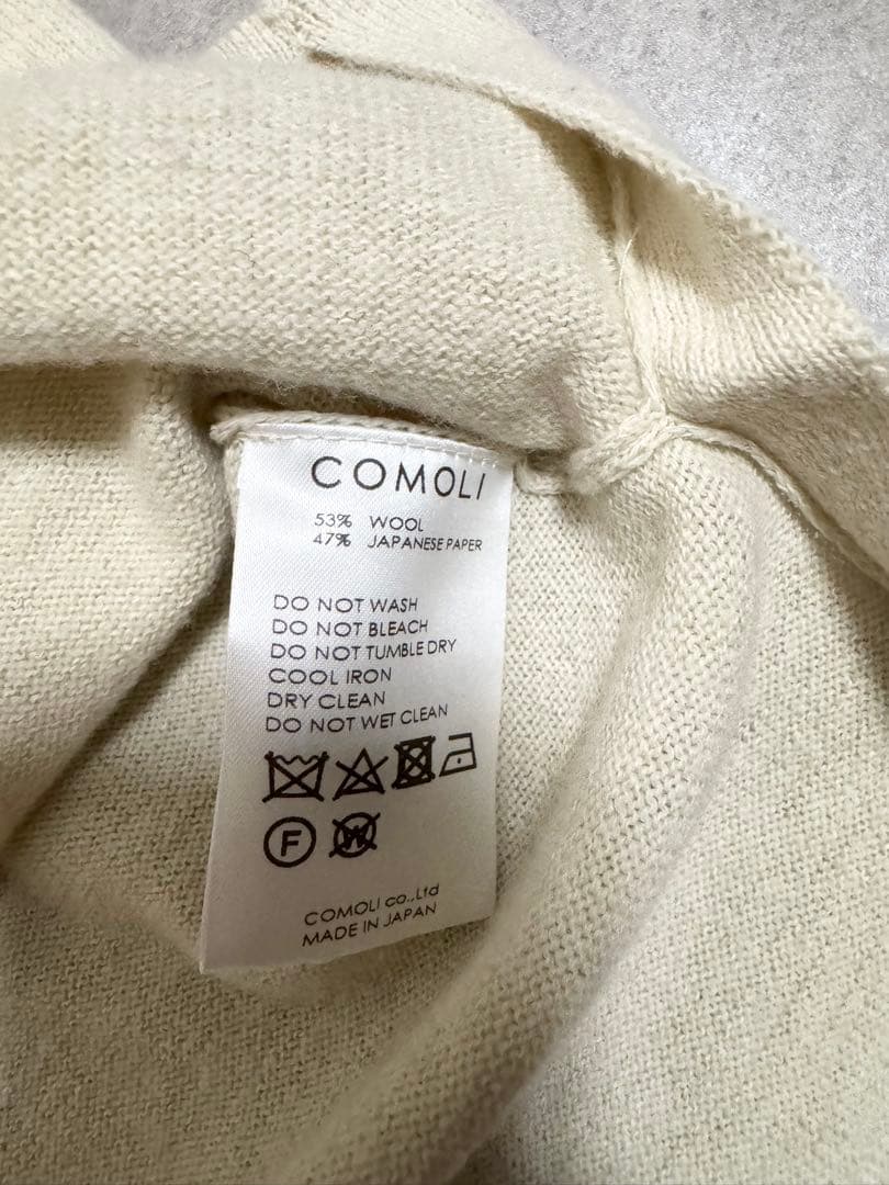 S*様 COMOLI ウール和紙コモリニット ECRU