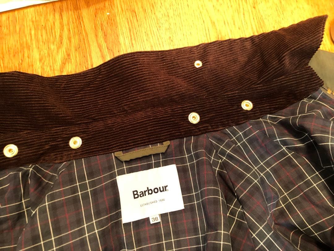 Barbour × Spick and Spanノンワックスジャケット別注タグ付