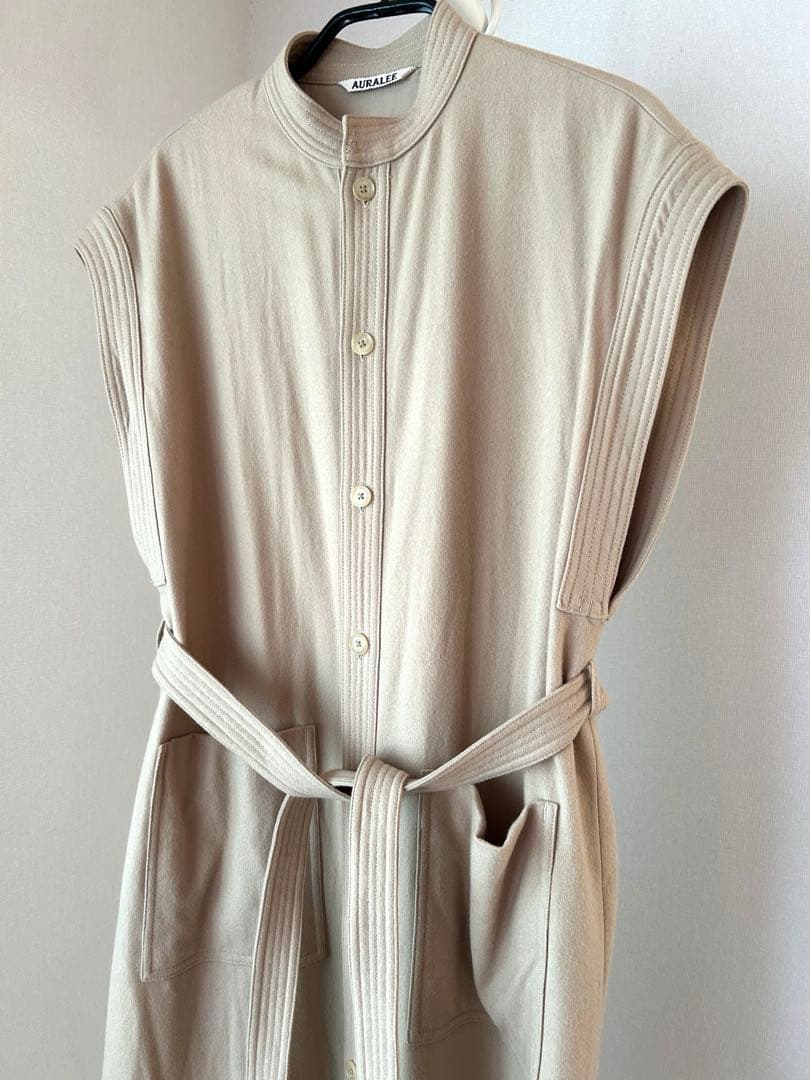 AURALEE オーラリー　フランネルウールワンピース　ジレ