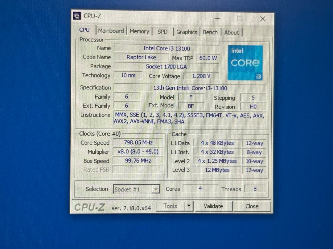 マザーボード core i3 13100 H670 PG Riptide DDR4 8GBx2