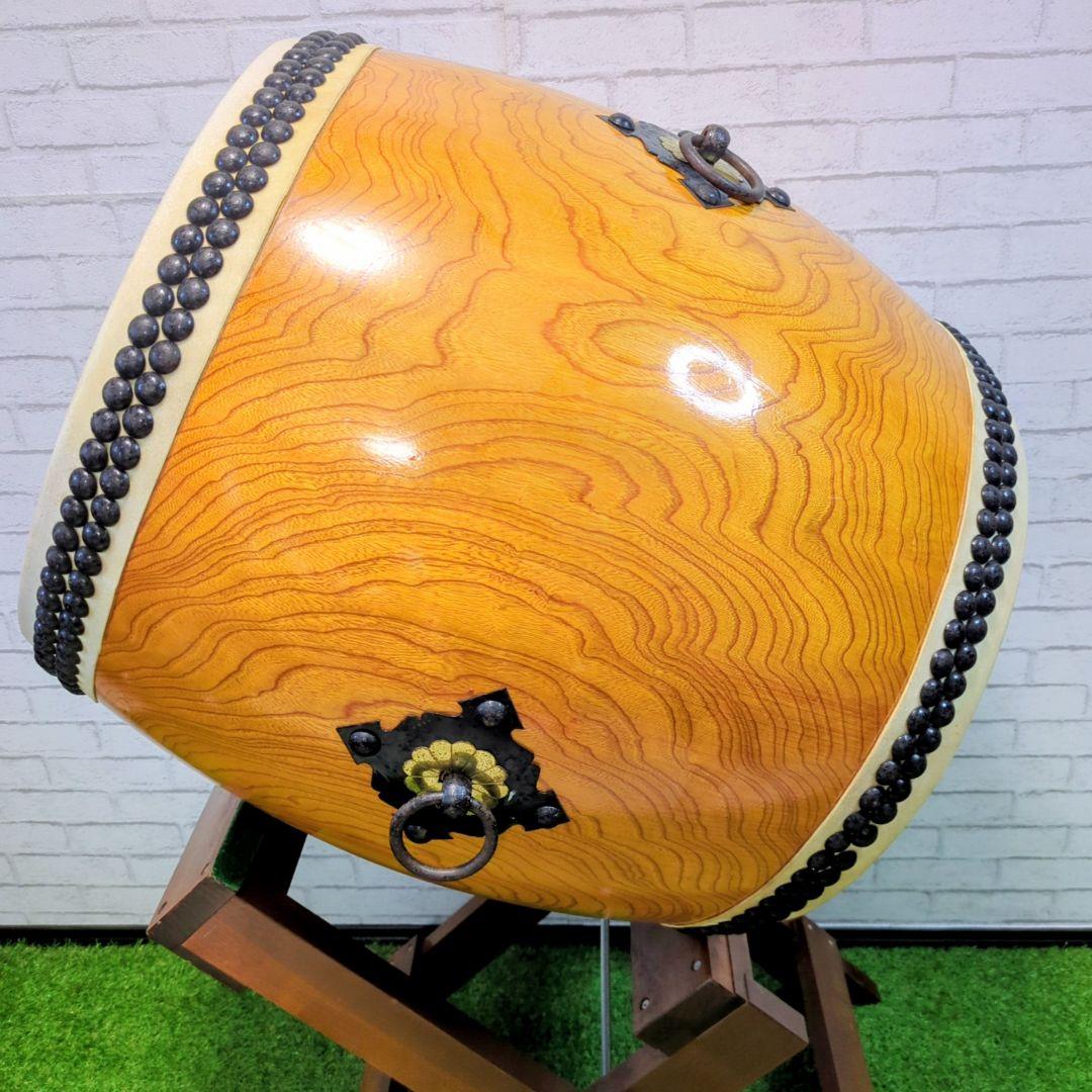 【良品】 和太鼓　長胴太鼓　1尺6寸　高級太鼓