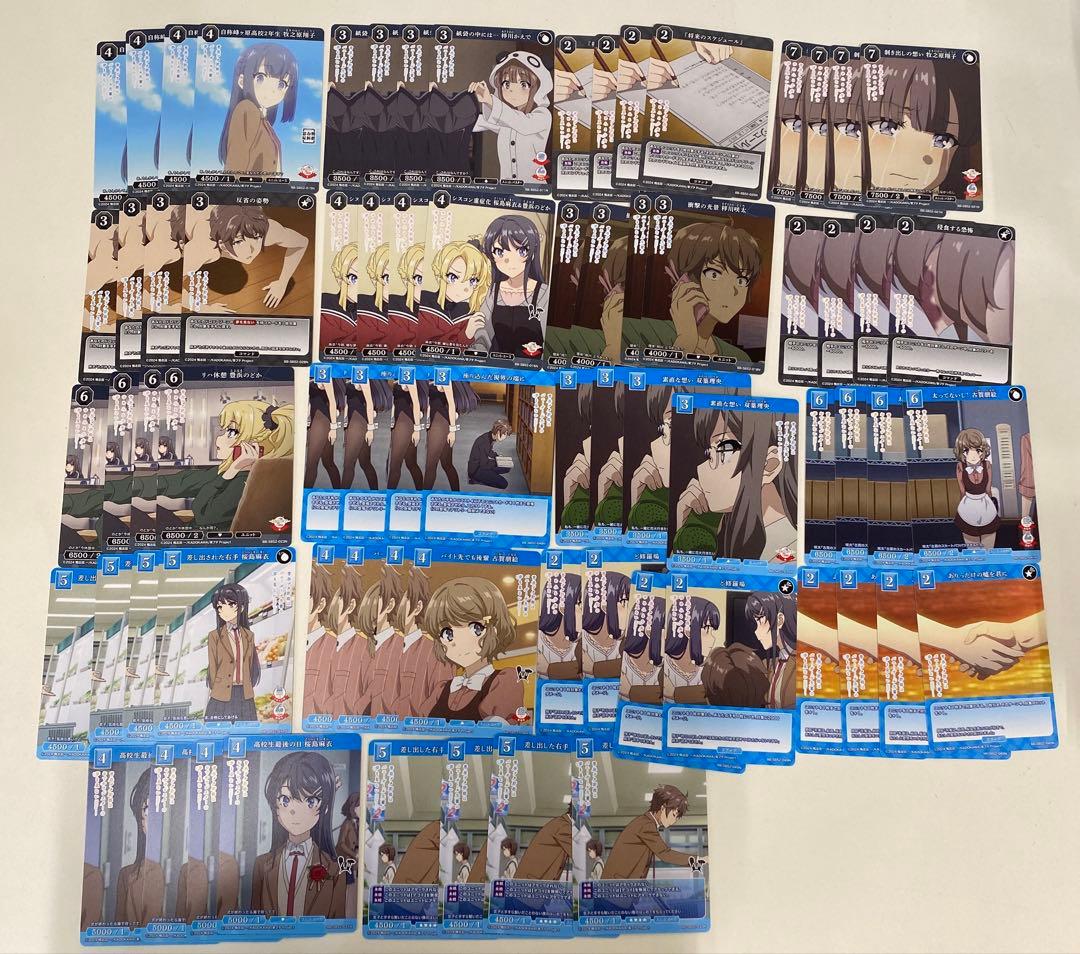 ビルディバイド 青春ブタ野郎　青ブタ　sr+以下4コン　テリトリー各1枚