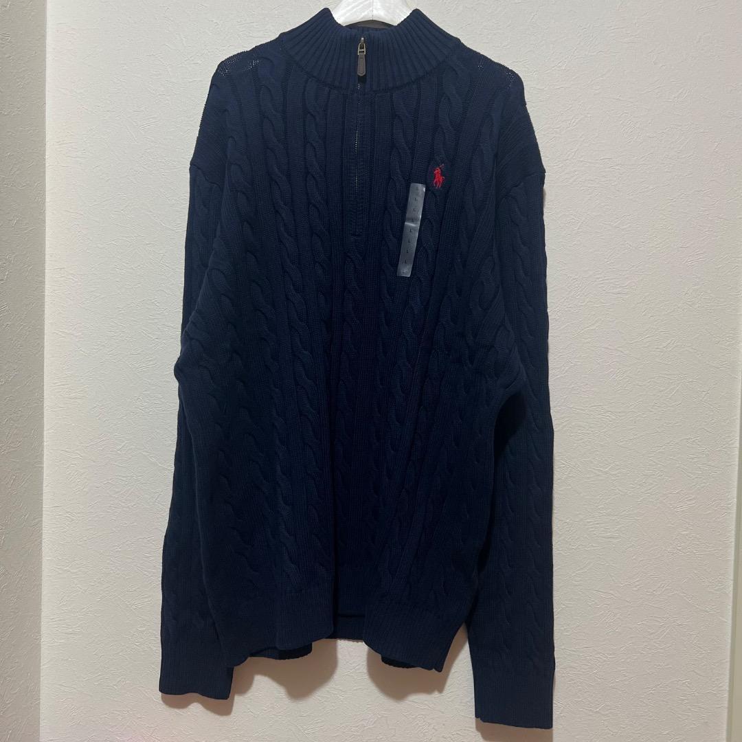 【sumi】ラルフローレン ケーブルニット ネイビー L