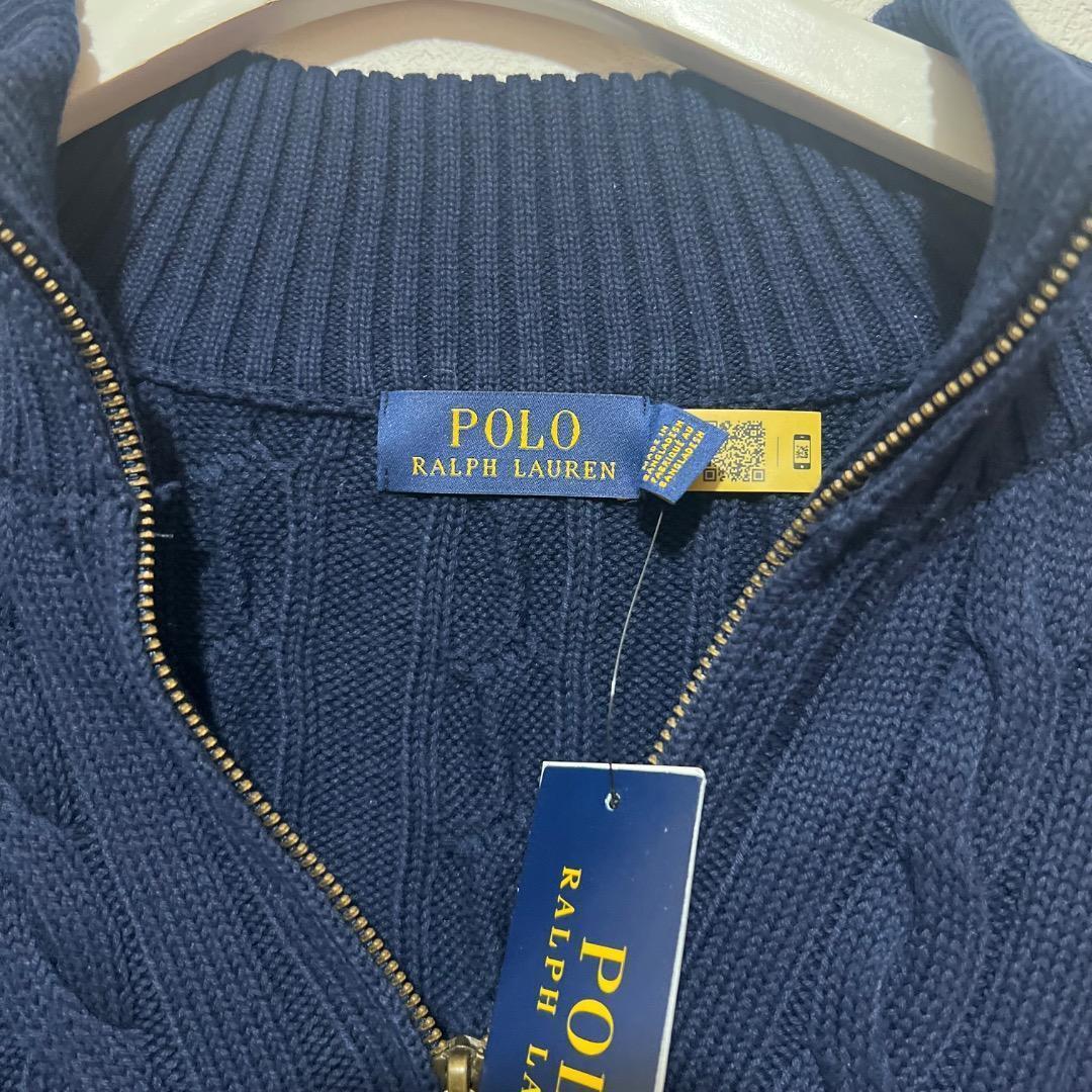 【sumi】ラルフローレン ケーブルニット ネイビー L