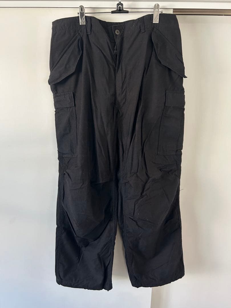Y*u様 実物 米軍 M65 フィールドカーゴパンツ 黒染めL-R WIPER