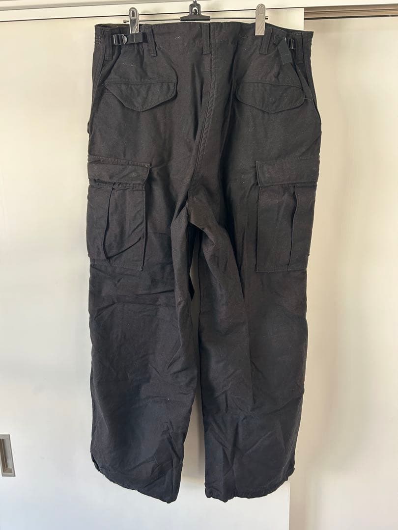 Y*u様 実物 米軍 M65 フィールドカーゴパンツ 黒染めL-R WIPER