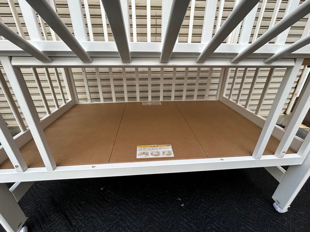 【引取・配達】　カトージ　ハイポジションベビーベッド アーチ（白）尼崎・大阪　A