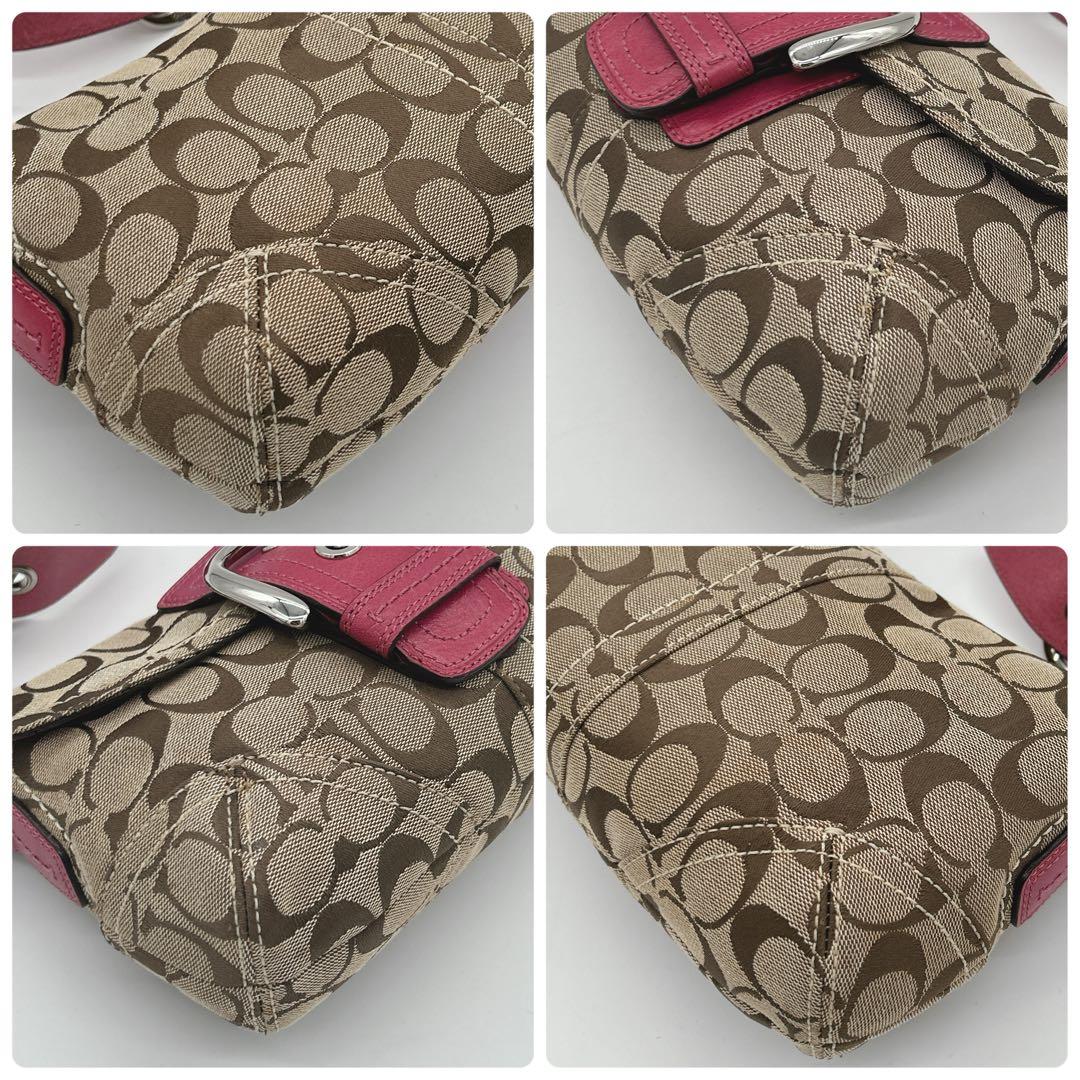 COACH コーチ ソーホー シグネチャー ピンク ワンショルダー