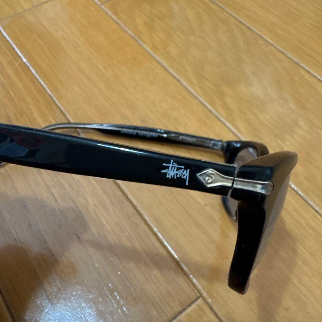 o*!様 STUSSY EYEGEAR サングラス コンビフレーム ライトグレー