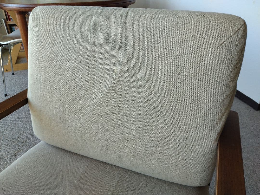 【訳あり美品】MUJI無印 ダイニングソファチェアウォールナット材/リビングでも