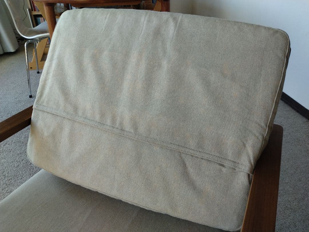 【訳あり美品】MUJI無印 ダイニングソファチェアウォールナット材/リビングでも