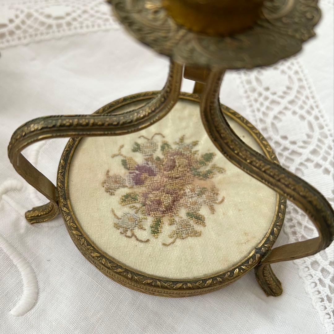 イギリスアンティーク◆プチポワン プチポアン◆キャンドルホルダー◆燭台