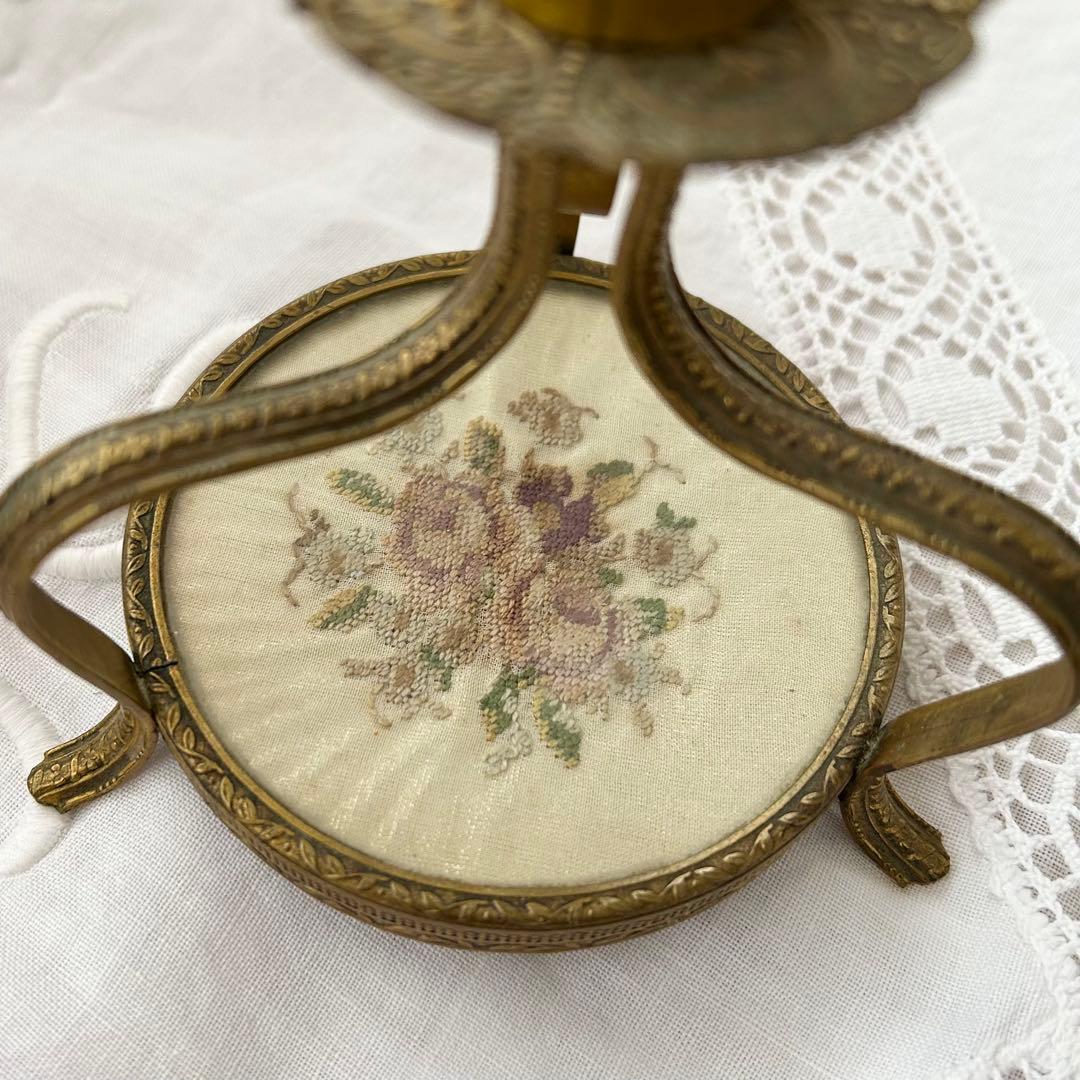 イギリスアンティーク◆プチポワン プチポアン◆キャンドルホルダー◆燭台