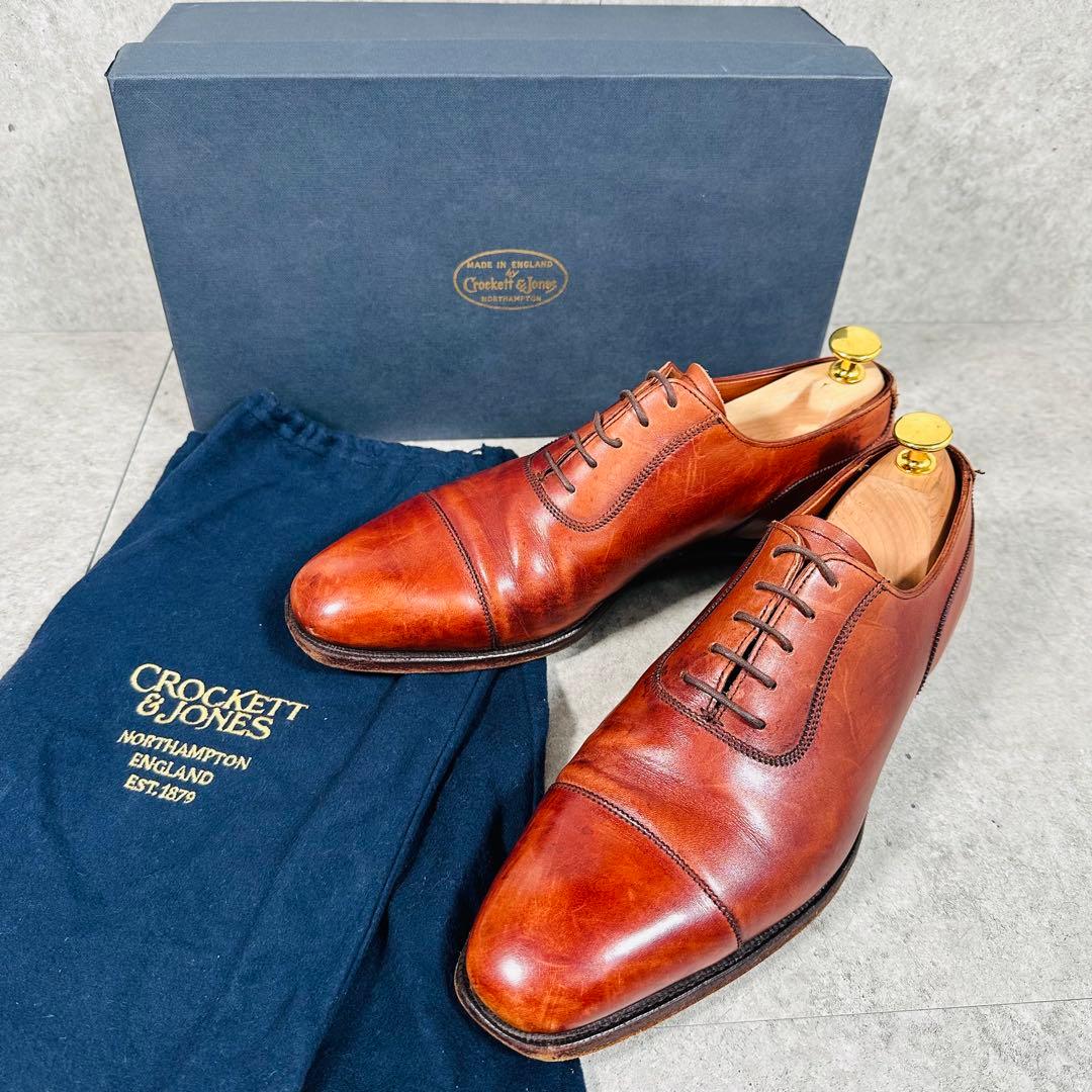 クロケット＆ジョーンズ ストレートチップ 内羽根 革靴 レザー 9780-11B