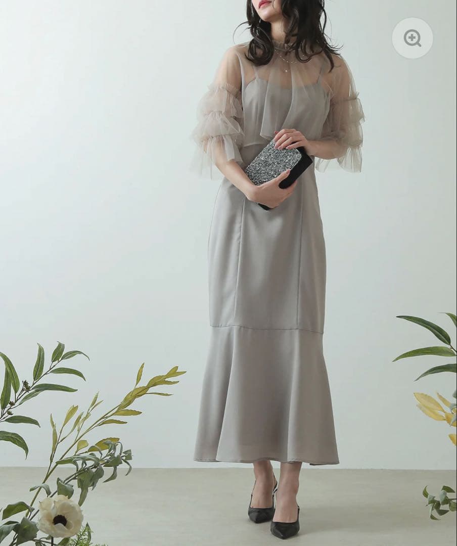 Kana チュール ティアード ボレロ 3way キャミワンピース ドレス S