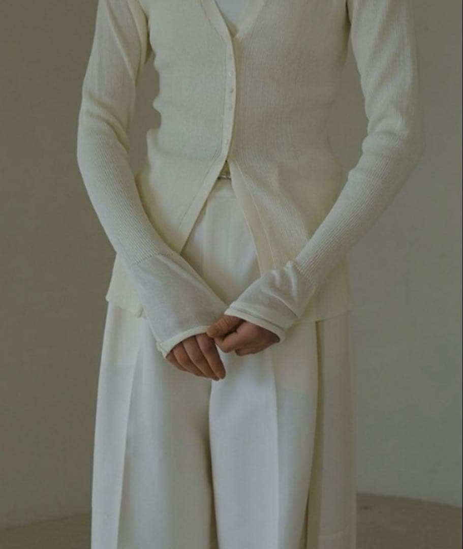 ETRE TOKYO シアーリブニットカーディガン