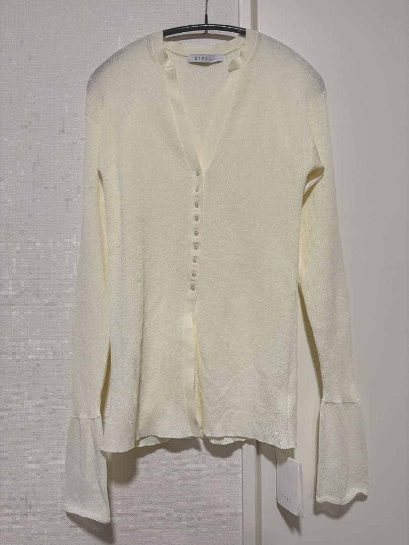 ETRE TOKYO シアーリブニットカーディガン