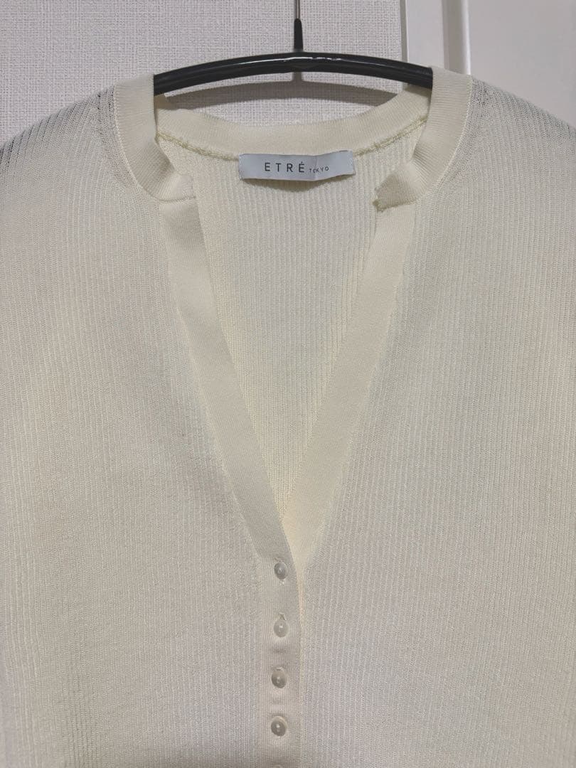 ETRE TOKYO シアーリブニットカーディガン