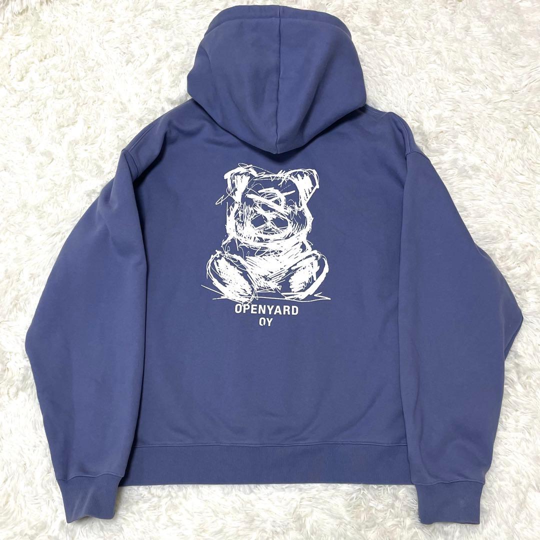 【美品】 OY テディベア ZIPパーカー Y2K 韓国 XL ブルーパープル