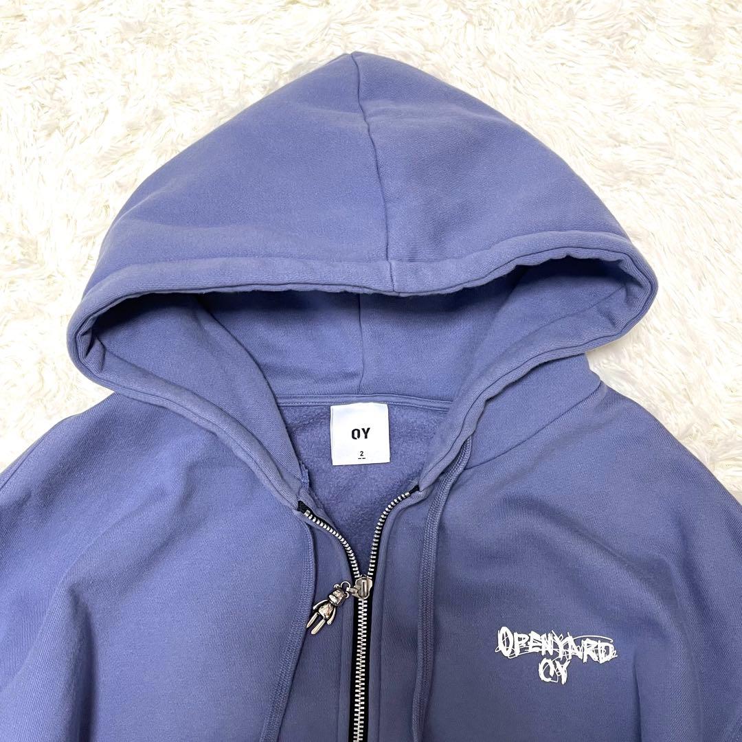 【美品】 OY テディベア ZIPパーカー Y2K 韓国 XL ブルーパープル