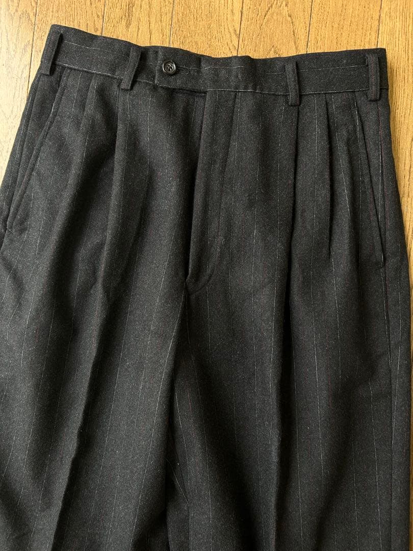 80s COMME des GARCONS HOMME ウールスラックス　M