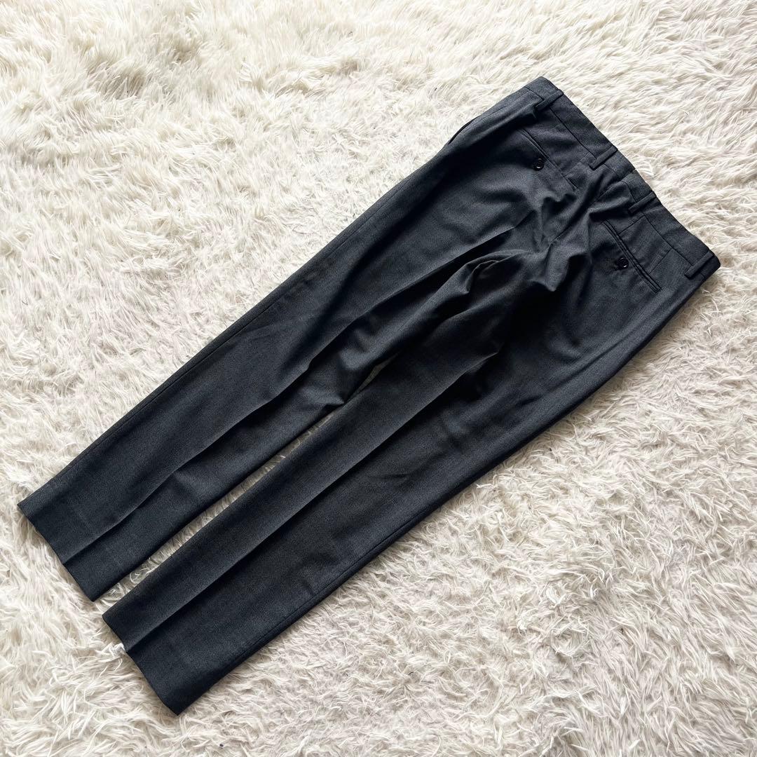 <ハンガー>LARDINI 新ロゴ ダークグレー ウール スーツ サイズ46