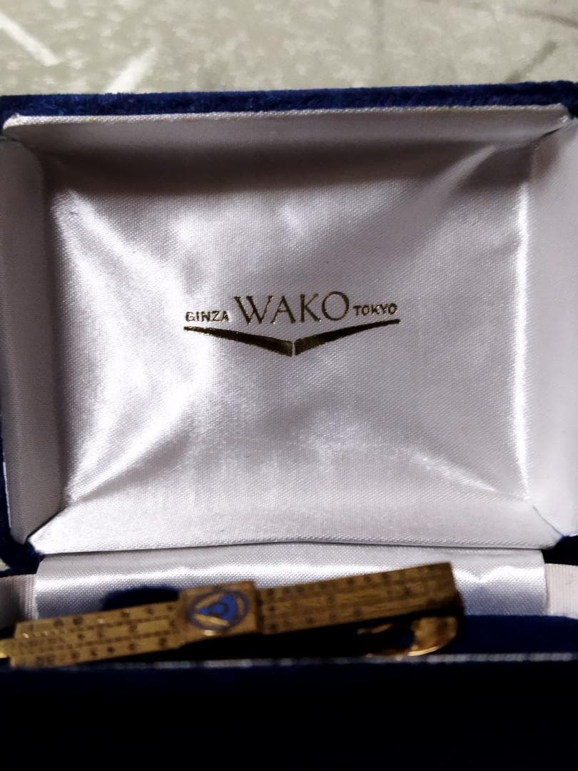 10K ネクタイピン　銀座WAKO SILVER　10K刻印　企業名　未使用