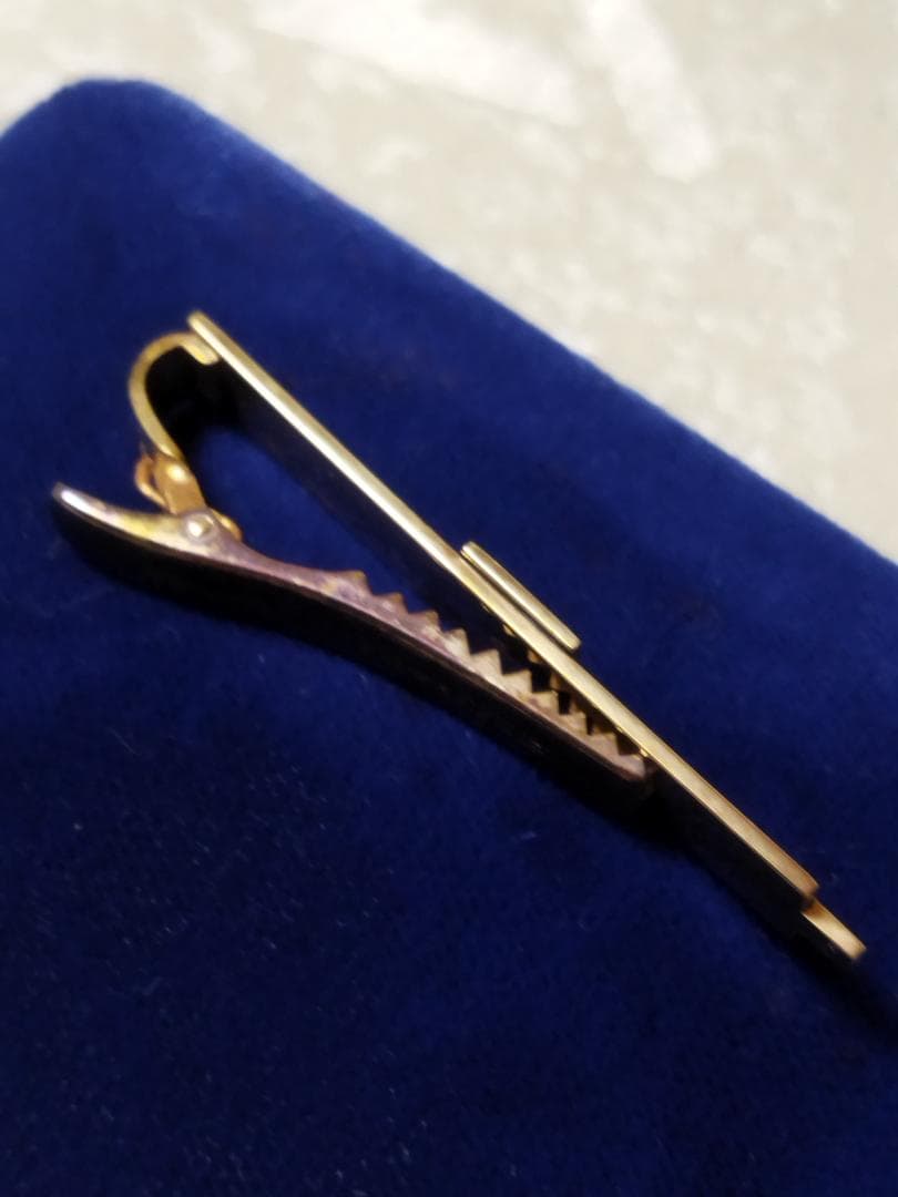 10K ネクタイピン　銀座WAKO SILVER　10K刻印　企業名　未使用