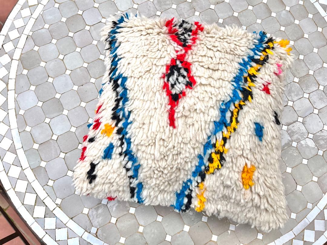 モロッコ　アジラル　クッションカバー　プフ　ラグ 172 2点