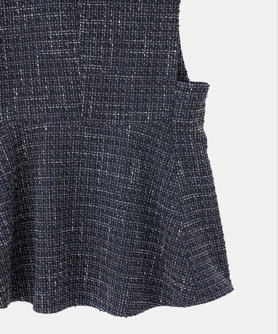 k.ake様】PLST ツイードペプラムジレ ベスト ツイード Ｍ　完売