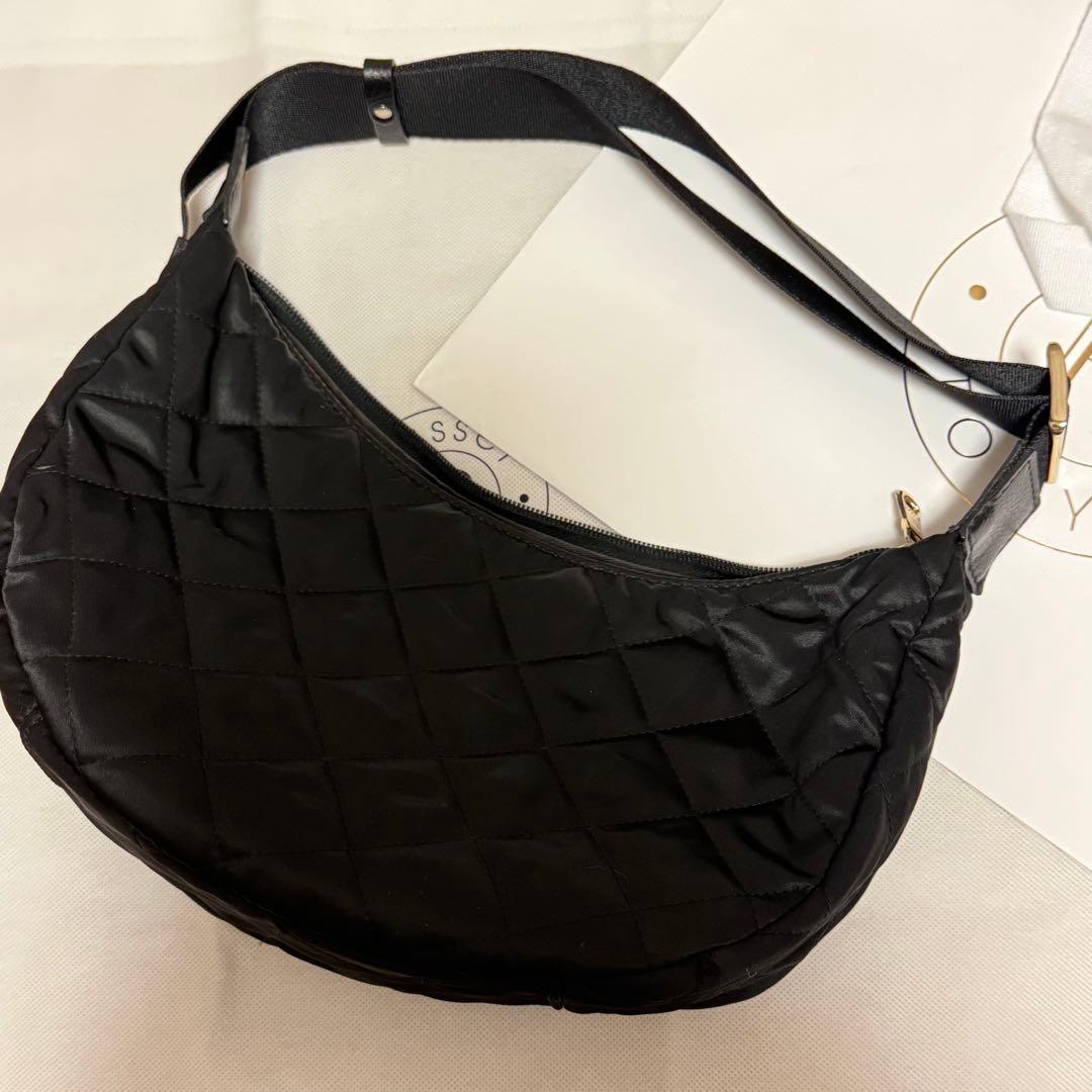 russet キルティングラウンドショルダーバッグ