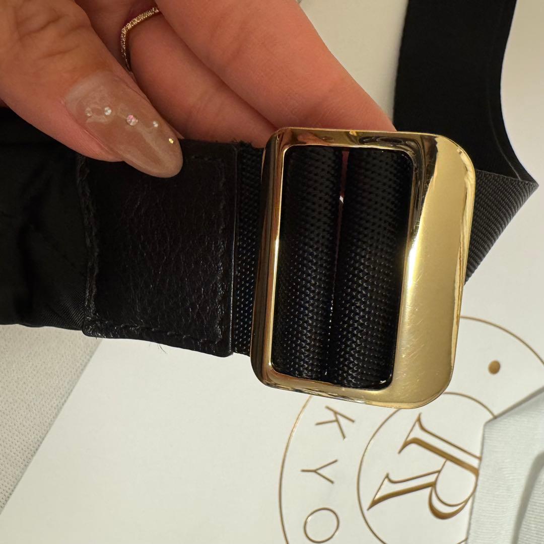 russet キルティングラウンドショルダーバッグ