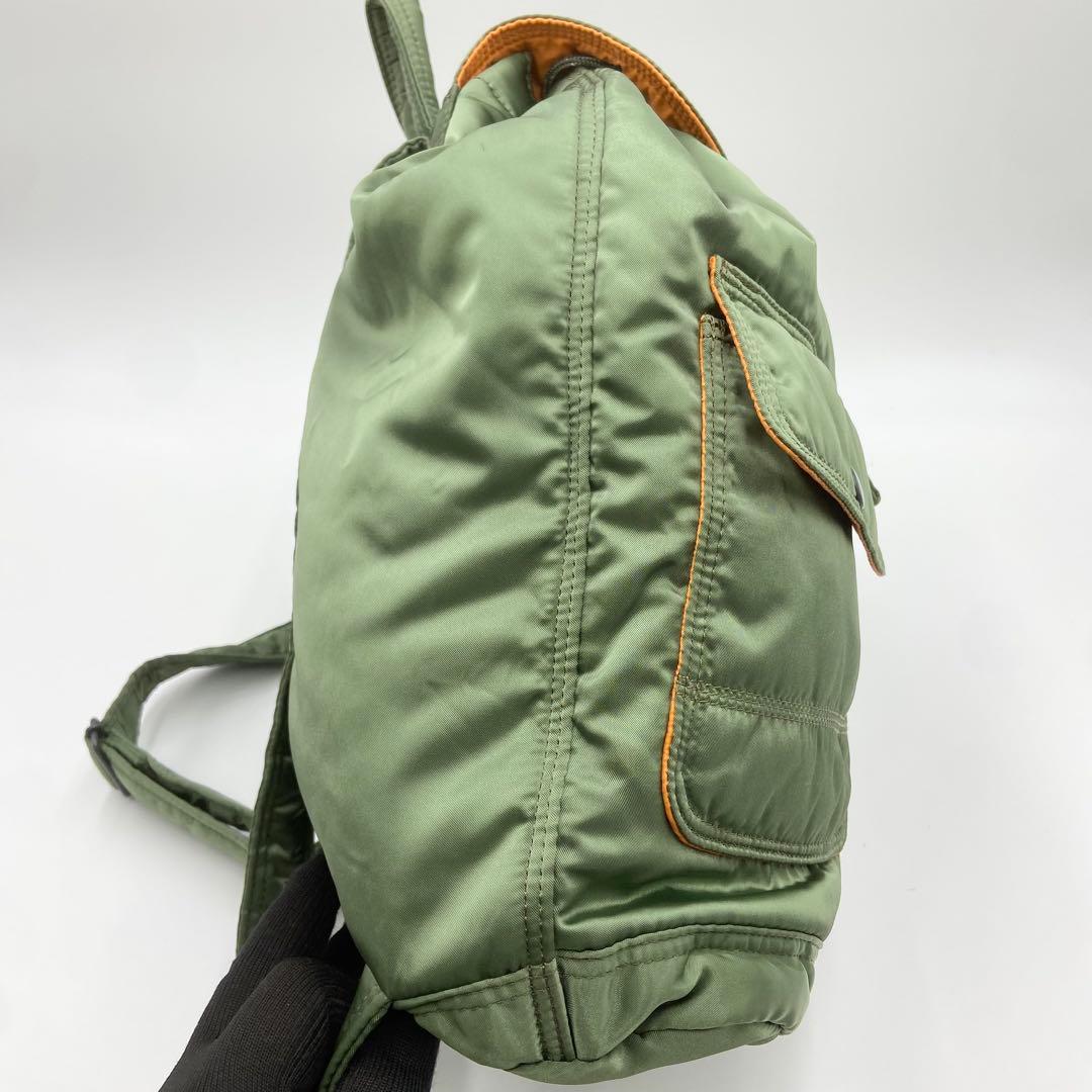 極美品　PORTER ポーター　タンカー　リュック　メンズ　カーキ　グリーン