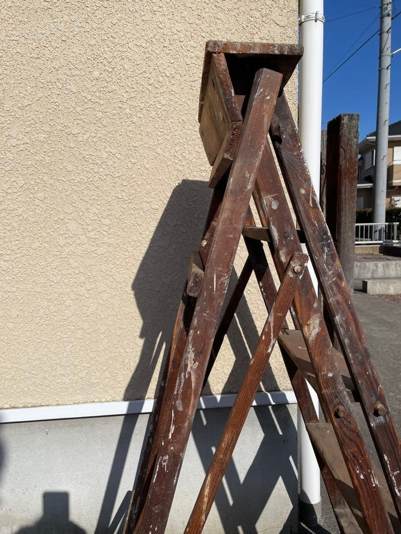 アンティーク　ラダー　脚立　店舗什器　カフェ