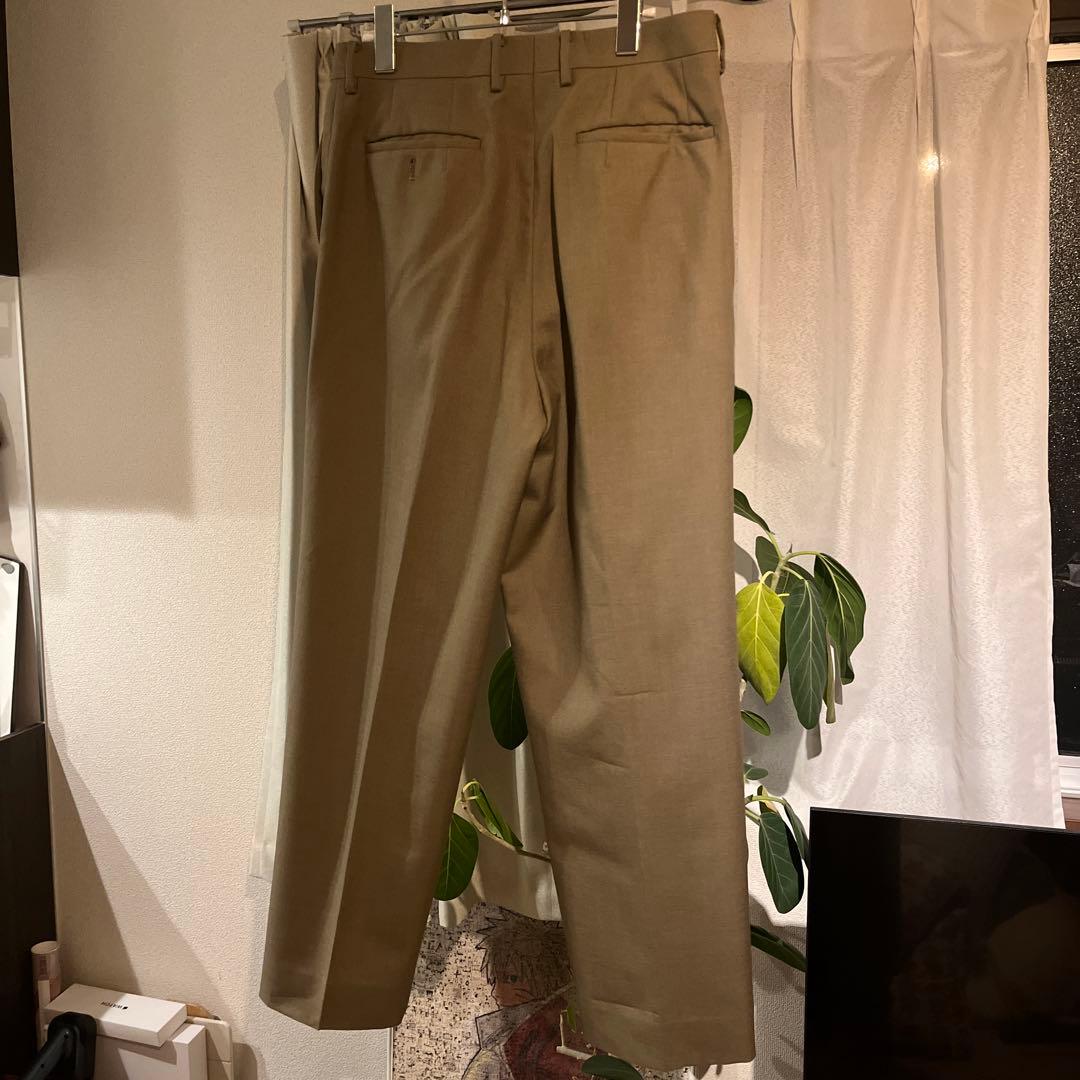 AURALEE BLUEFACED WOOL WIDE スラックス