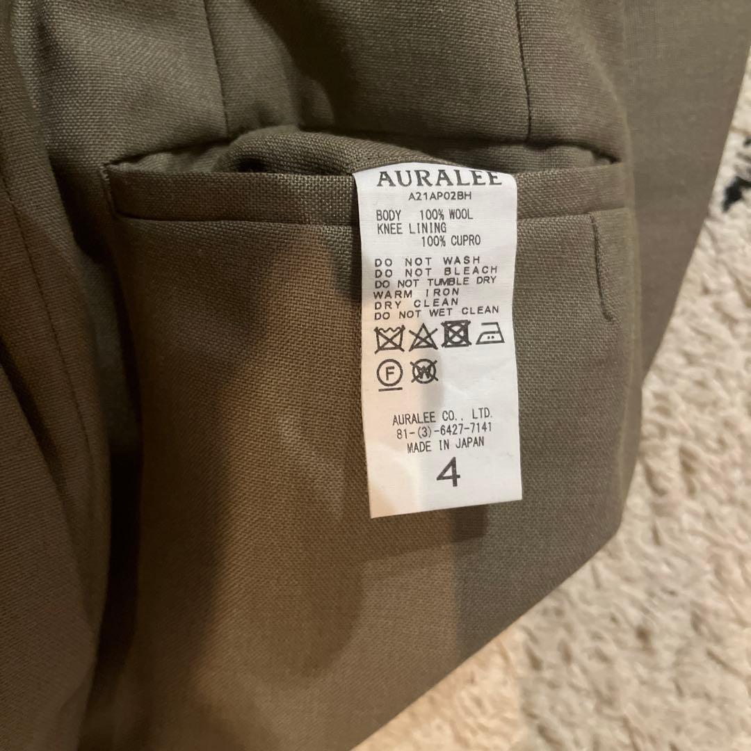 AURALEE BLUEFACED WOOL WIDE スラックス