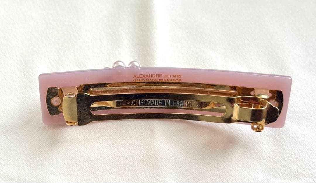 ALEXANDRE DE PARIS 薄紫 パール ヘアクリップ