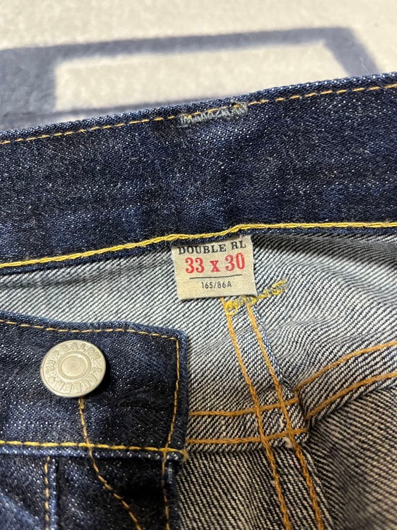 ダブルアールエル スリムフィット セルビッチ デニム