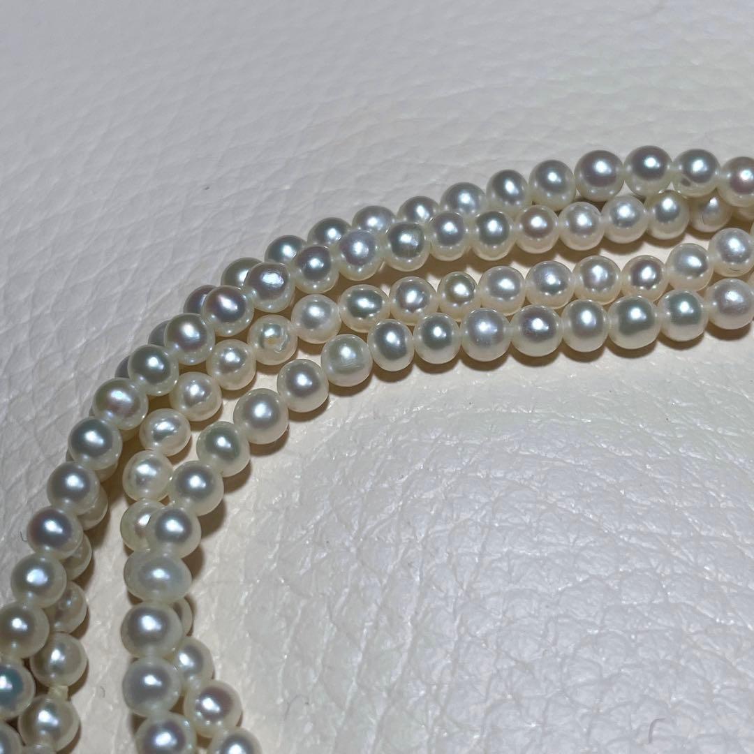 希少サイズ✨️ あこや真珠 パール ネックレス 約3mm 本真珠 2連 ベビー