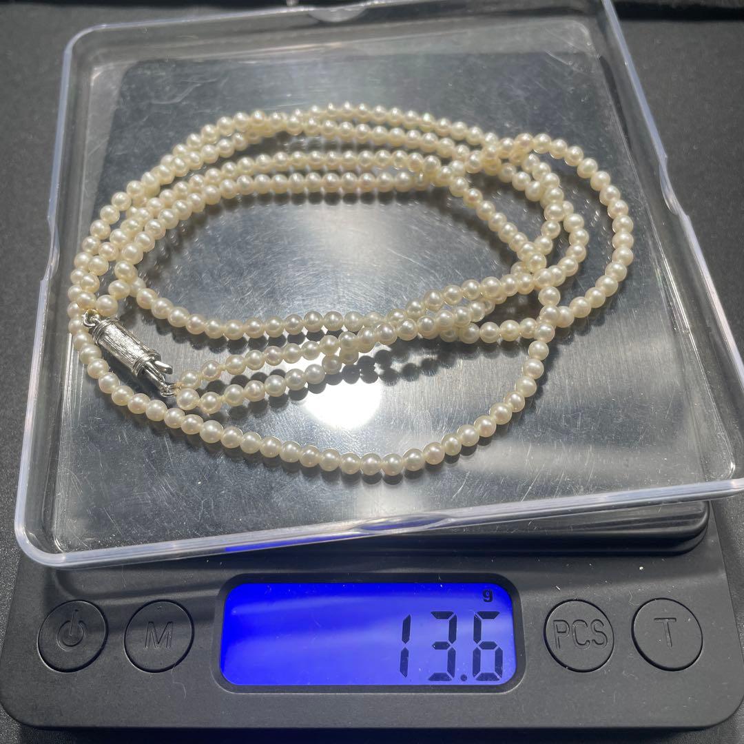 希少サイズ✨️ あこや真珠 パール ネックレス 約3mm 本真珠 2連 ベビー