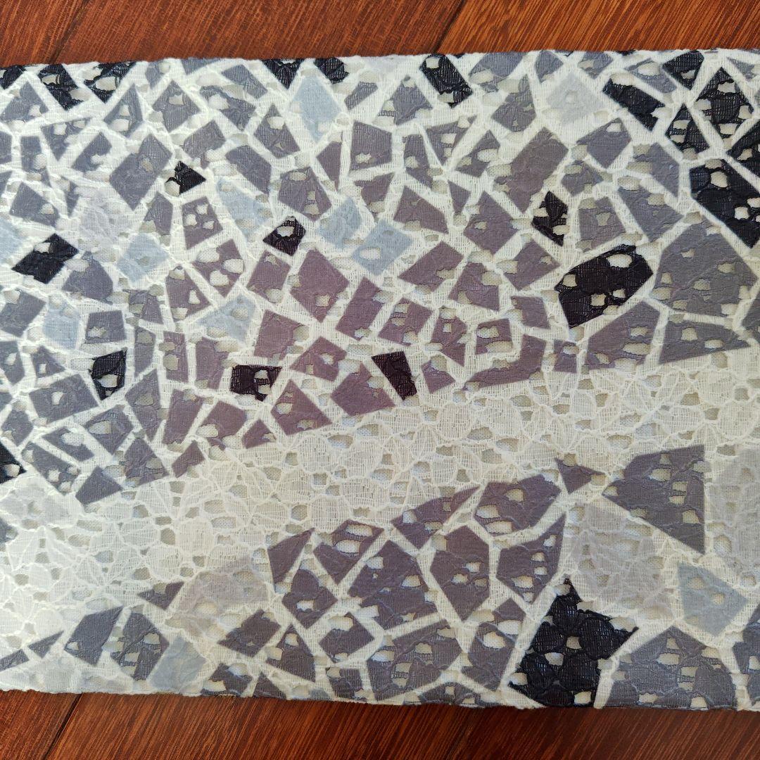 ろっこや 半幅帯 モザイクレース レオパード リバーシブル